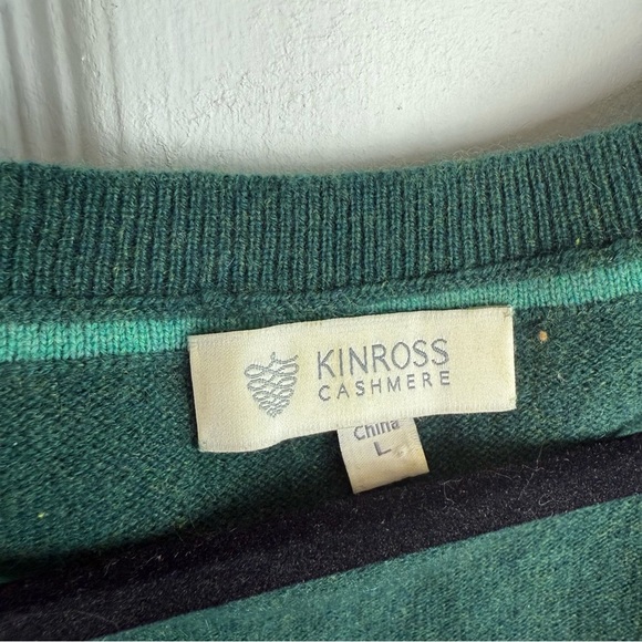 Kinross 100% Cashmere Emerald Green Sleeveless Sweater top - Picture 3 of 6